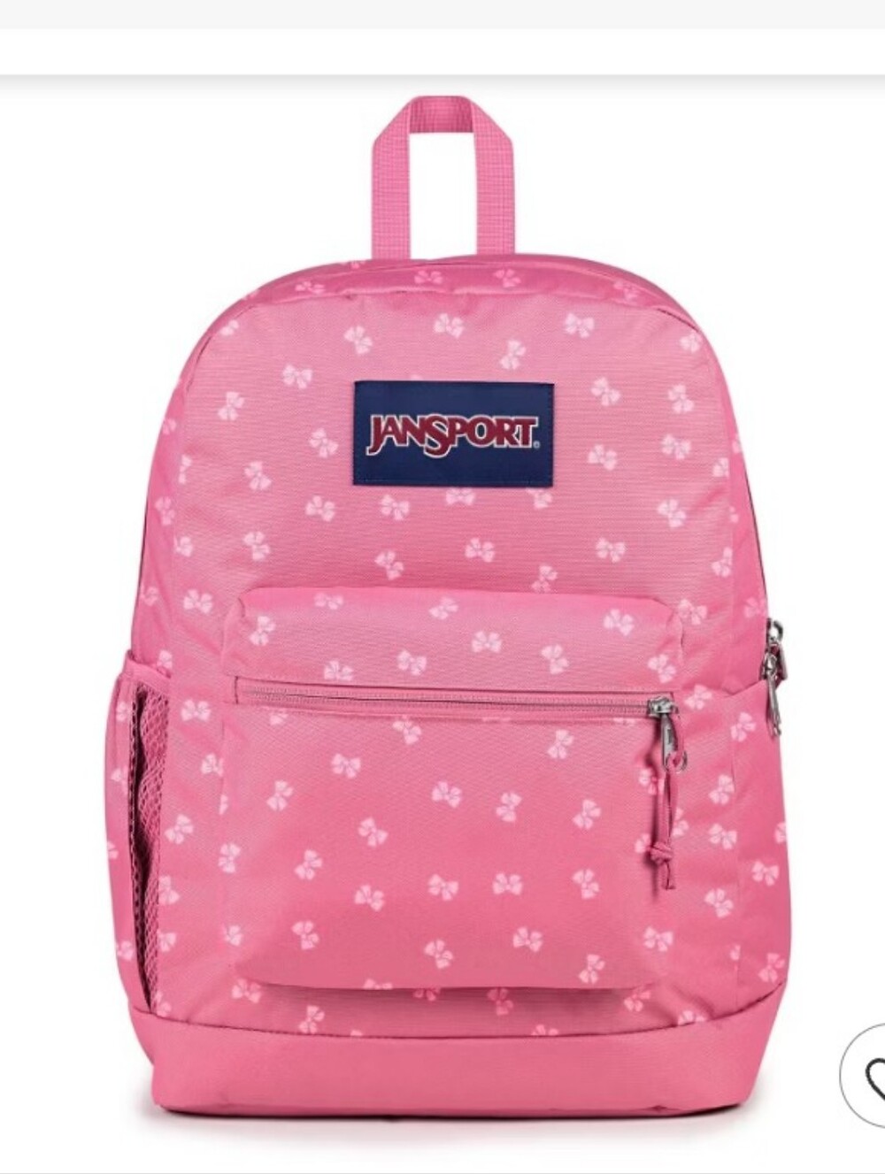 JanSport Pink White Bow Laptop Backpack NWT